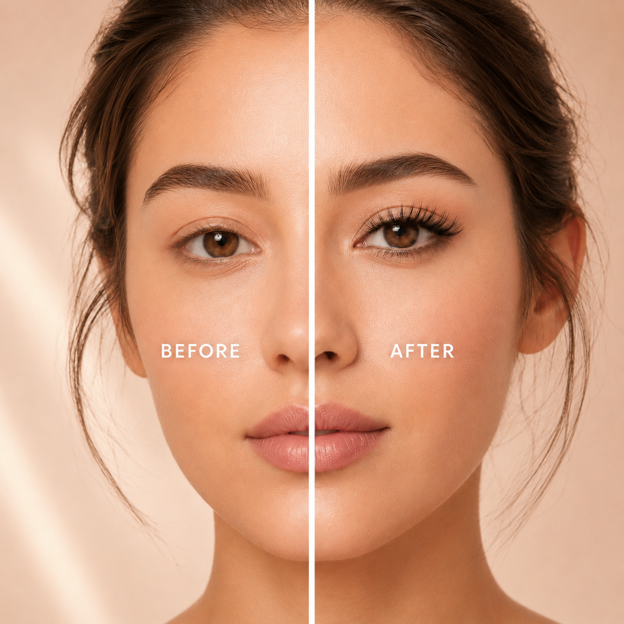 Veline LashClip Kit before and after – magnetic lashes no glue