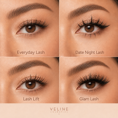 Veline LashClip Kit close-up results – no glue magnetic lashes