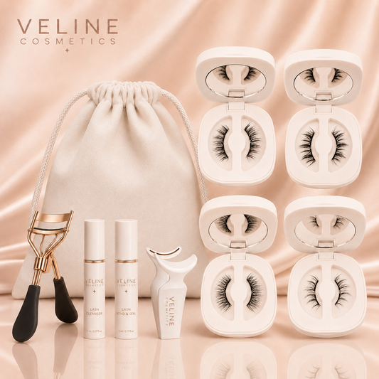 Veline Luxe Kit – premium magnetic lash collection with applicator