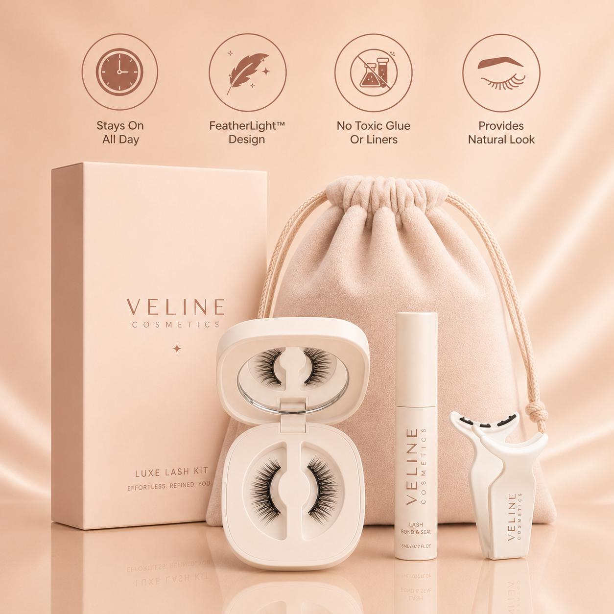 Veline LashClip Kit – magnetic lash starter set with applicator