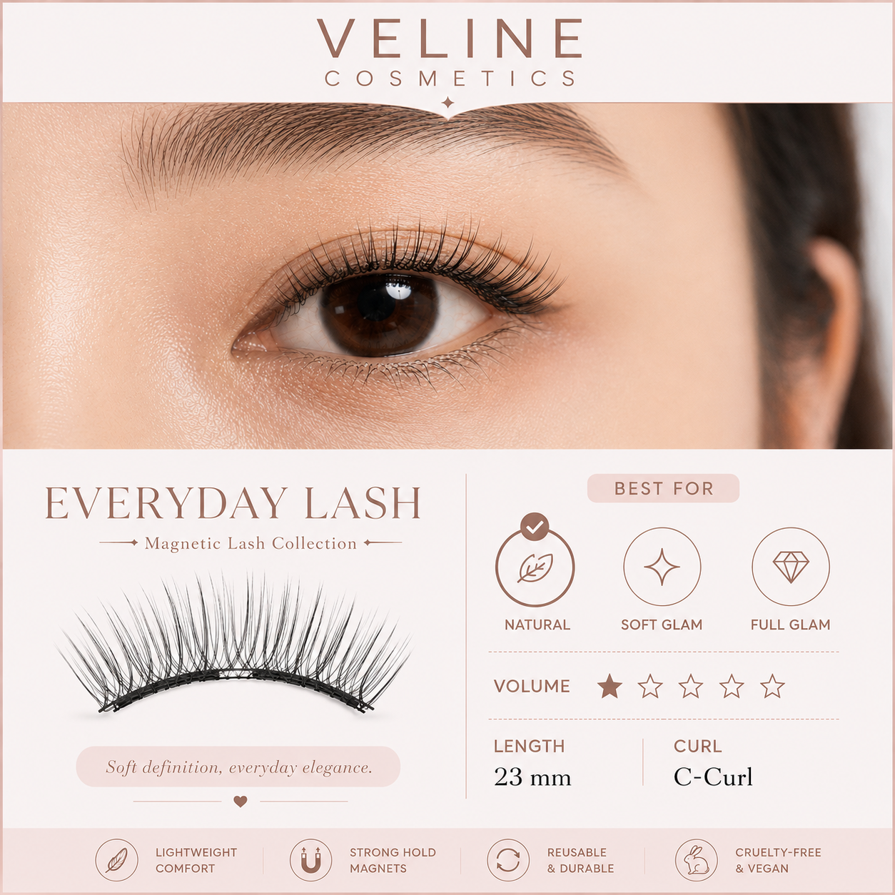 Veline Starter Kit Everyday Lash style – magnetic lash collection