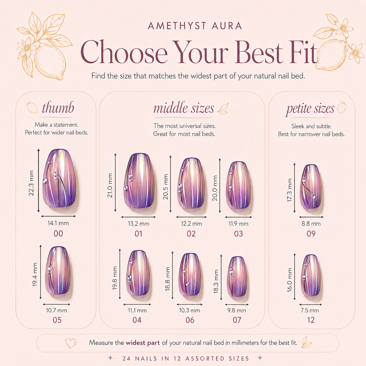 Amethyst Aura Press-On Nails