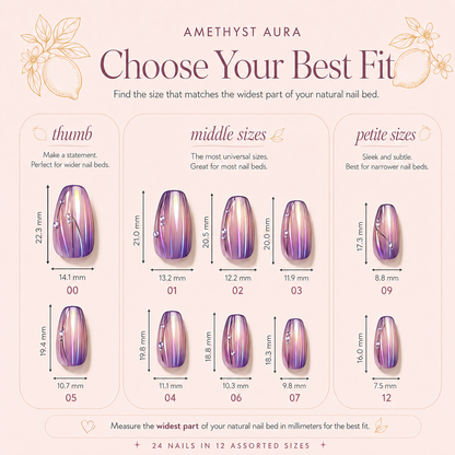 Amethyst Aura Press-On Nails