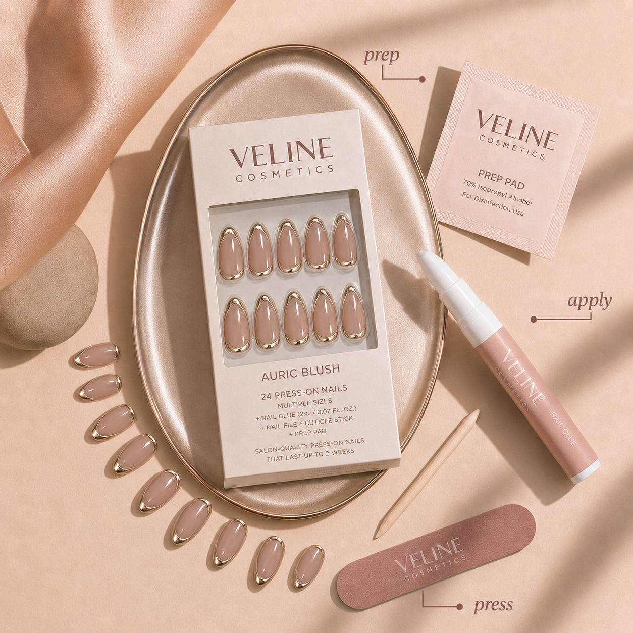 Auric Blush Press-On Nails