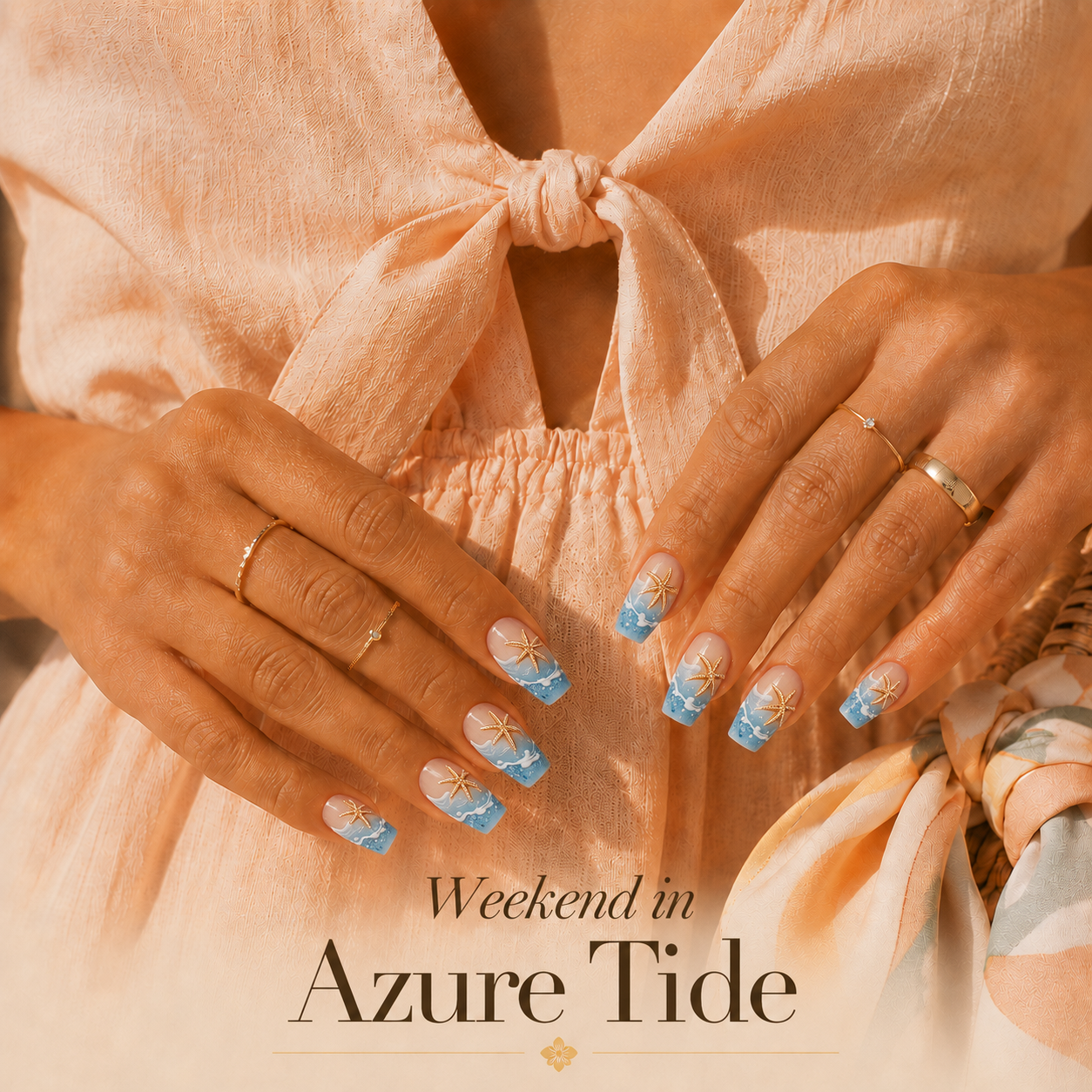 Azure Tide Press-On Nails