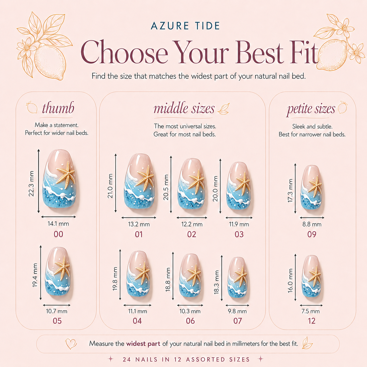 Azure Tide Press-On Nails