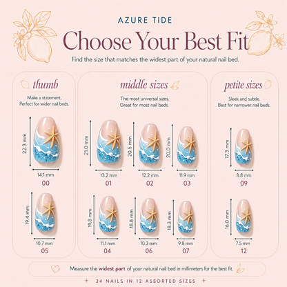 Azure Tide Press-On Nails