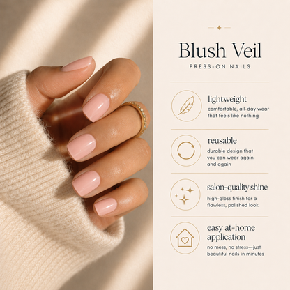 Blush Veil Press-On Nails