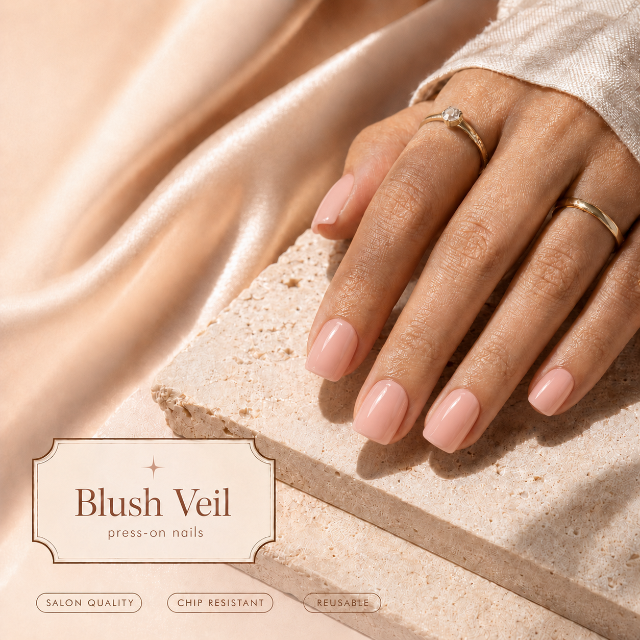 Blush Veil Press-On Nails