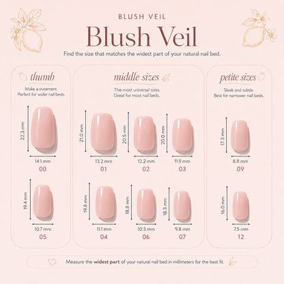 Blush Veil Press-On Nails