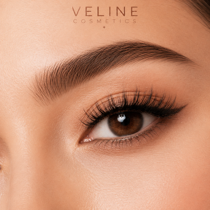 Veline Glam Lash close-up result – dramatic magnetic lashes no glue