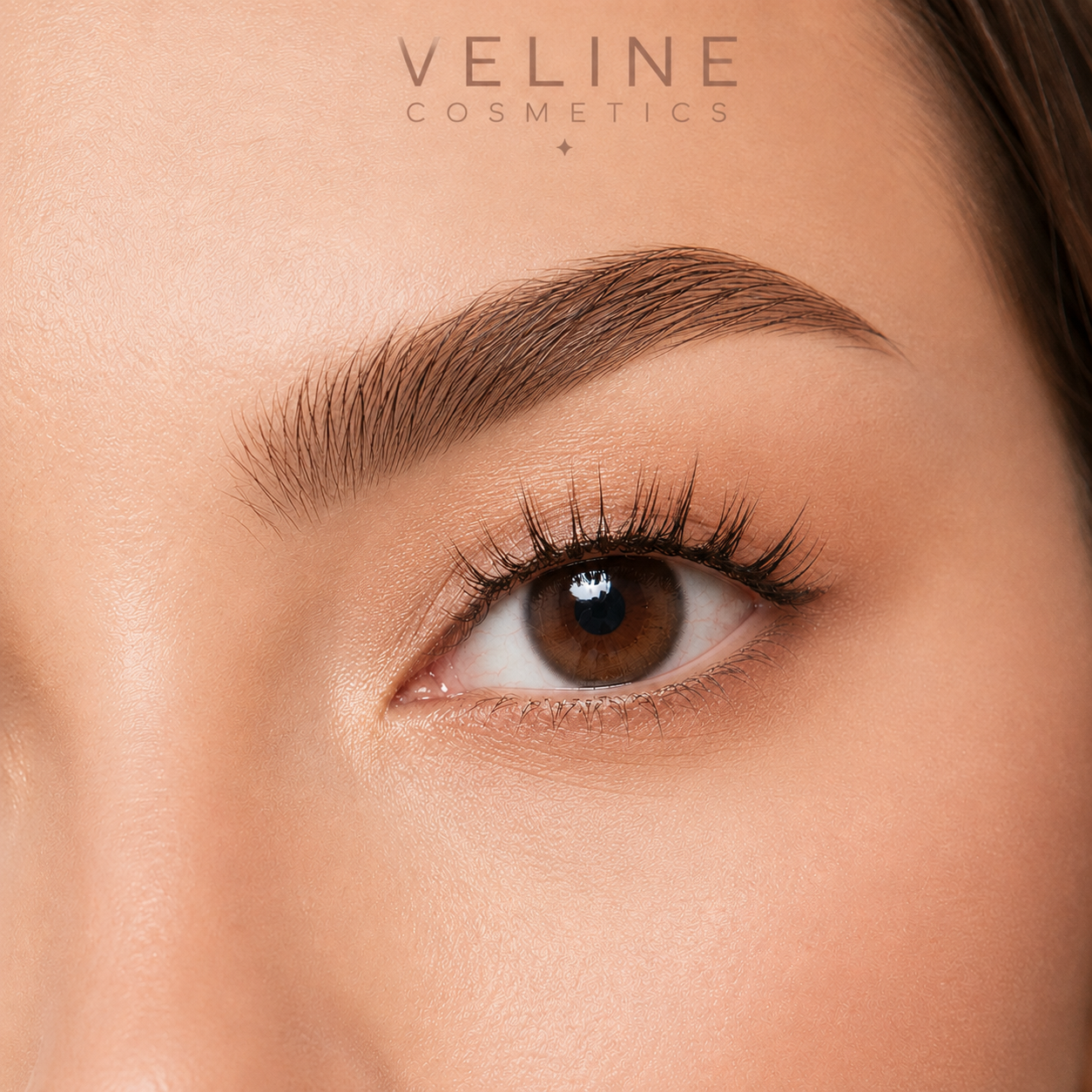 Veline Lash Lift close-up result – lengthening magnetic lashes no glue