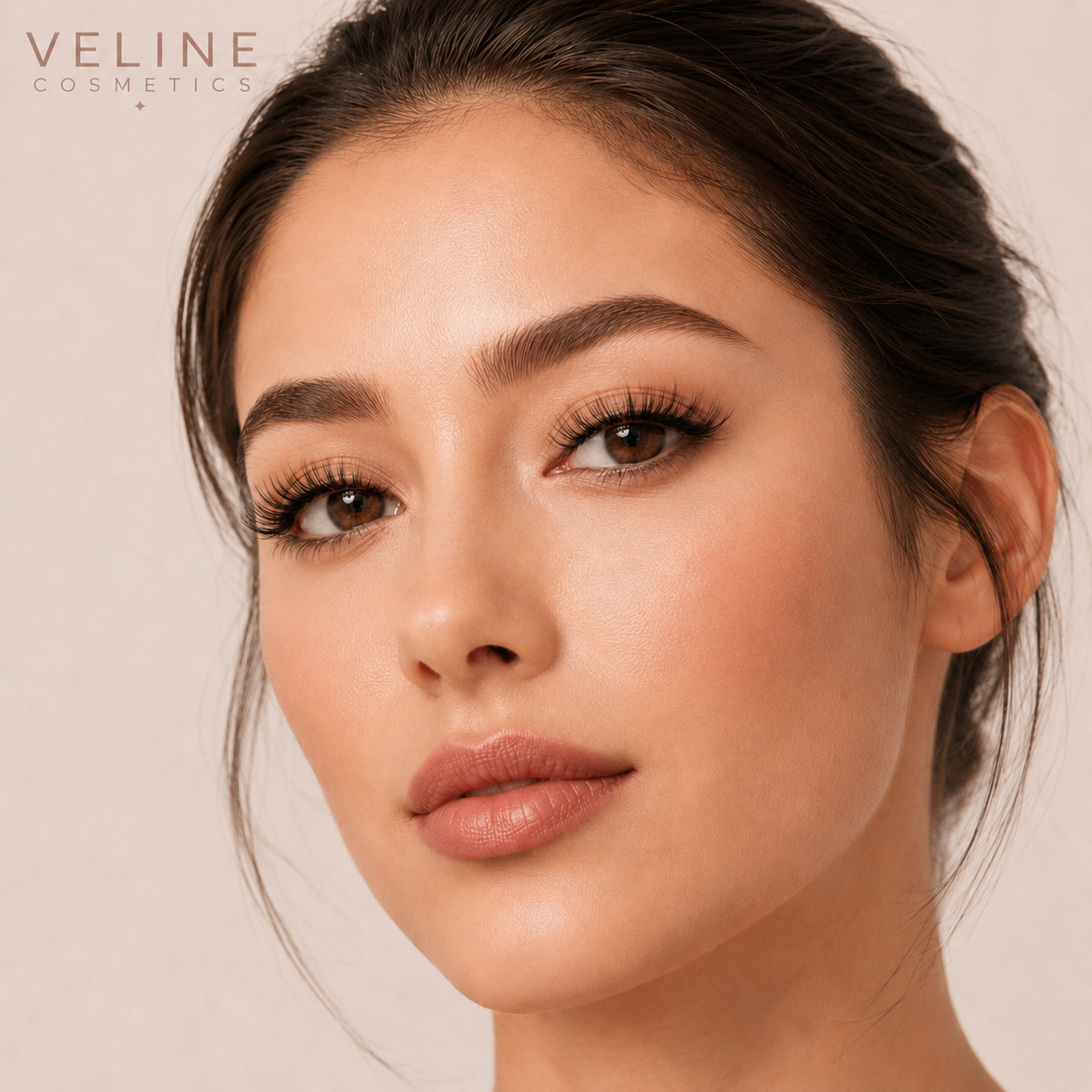 Veline Natural Lift Lash model look – no glue magnetic lashes