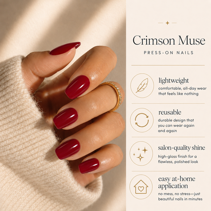 Crimson Muse Press-On Nails