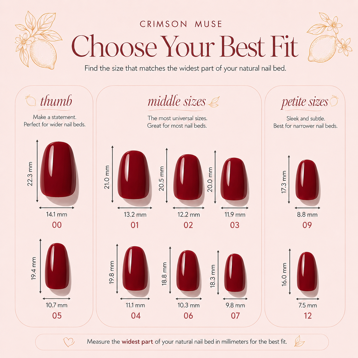 Crimson Muse Press-On Nails