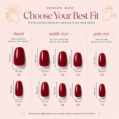 Crimson Muse Press-On Nails