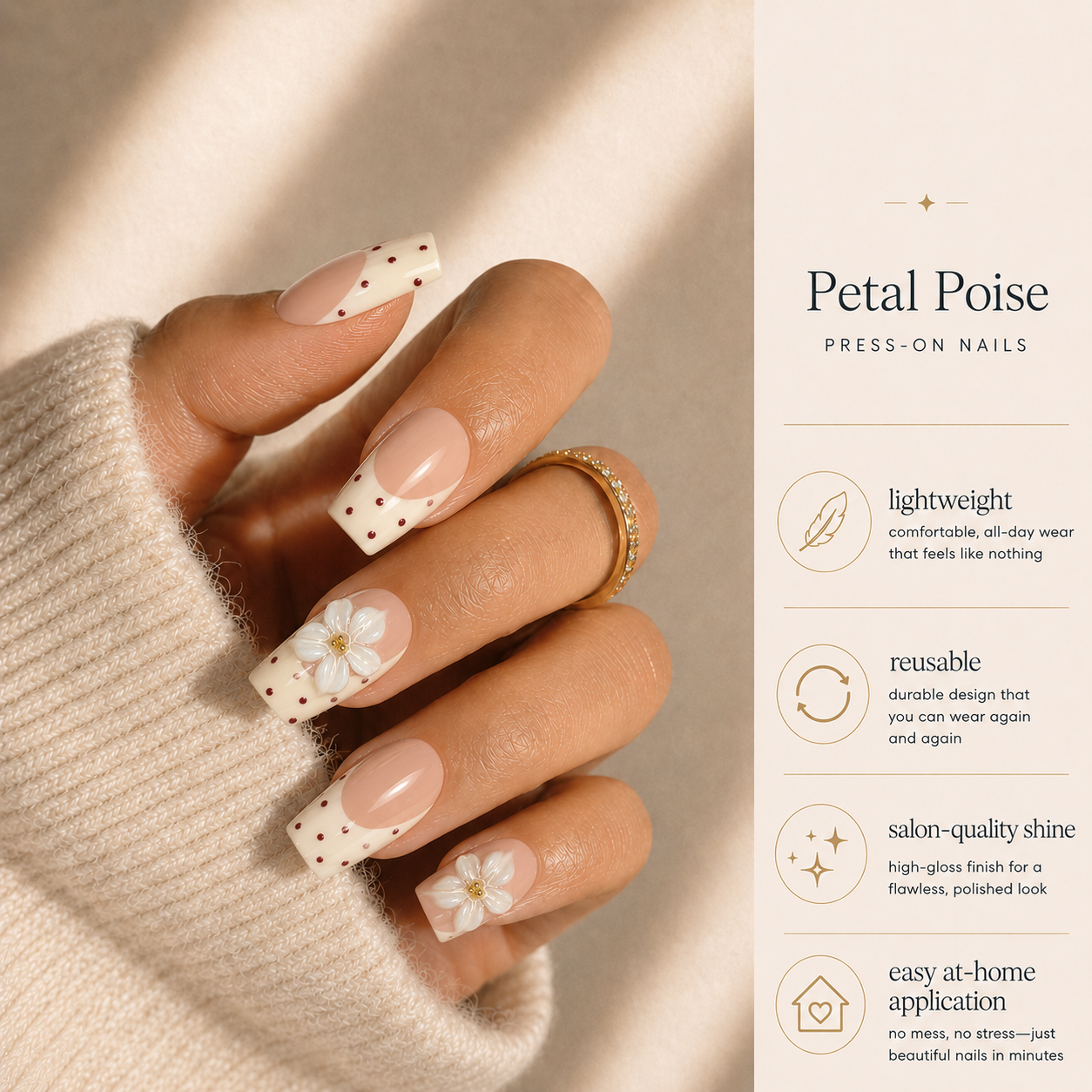 Petal Poise Press-On Nails