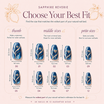 Sapphire Reverie Press-On Nails