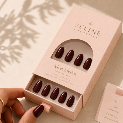 Velvet Merlot Press-On Nails