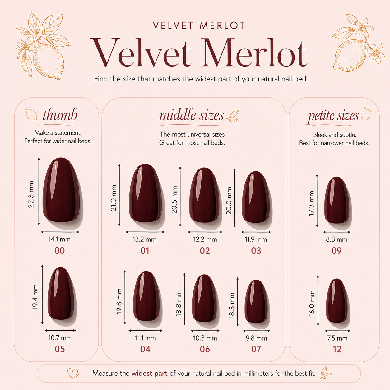 Velvet Merlot Press-On Nails